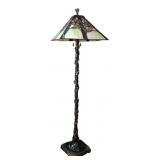 Tiffany Style Metal & Resin Floor Lamp