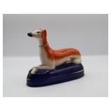 Vintage Staffordshire Greyhound Ceramic Pen Holder