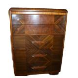 Antique Art Deco Waterfall Dresser