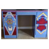 Hand Painted Eclectic Knee Hole Desk