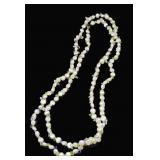 Genuine Pearl & Gem Chips XL 18' Necklace