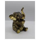 Brass Figural Elephant Match Holder **