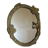 Brass Art Nouveau Style Mirror