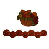 Veggie Basket Wood Wall Plaque & Decorative Hook