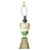 Antique Porcelain Floral Table Lamp