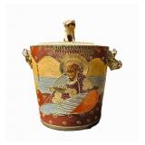 Antique Yamakata Satsumaware Lidded Jar- broken