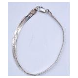 7.8g Sterling Silver Flat Chain Bracelet