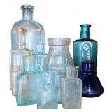 Antique Glass Apothecary Bottles