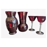 Group of Red Glass