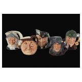 Royal Doulton Mini Character Toby Jugs (5)