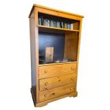 Pine Three Drawer Cabinet Shelf