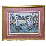 Blanche Sumrall Great Blue Signed Print