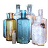 Antique Glass Apothecary Bottles