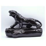 Mid-Century Black Panther Ceramic Planter