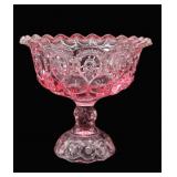 Pink Glass Moon & Stars Compote