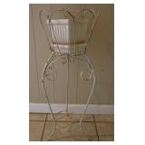 Metal Plant Stand & Haeger Planter