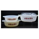 Fire King Primrose Milk Glass Casseroles