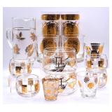 Mid-Century Bar Ware Glasses, Culver +