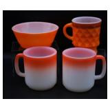 Anchor Hocking Fire King Mugs & Bowl