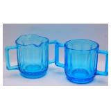 Tiara Indiana Glass Horizon Blue Colonial Panel