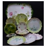 Antique Porcelain Tray, Pedestal Bowl, Nappy +