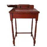 Antique Students Writing Desk w/ Oil Lamp
