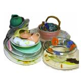 Group of Vintage Serving Platers, S&P, Fruit Bowl+
