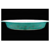 Pyrex Turquoise Snowflake Divided Dish