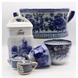 Blue & White Pottery & Porcelain