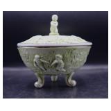 Capodimonte Footed Lidded Bowl