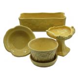 Vintage Yellow Pottery Planters - McCoy ++
