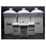German Ceramic Canisters (6) *