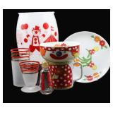 Bartlet Colling Clown Jar, Clown Dish Set +++