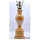 Aladdin Alacite Peach Lusterware Lamp w/ Finial