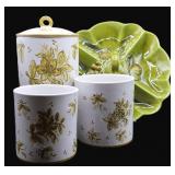 Italian Pottery Platter & Canisters