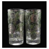 MCM Culver Coin Design Glass Tumblers