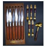 MCM Town & Country FLEETWOOD Teak Wood Knives