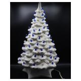 18" White Ceramic Christmas Tree
