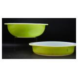 Pyrex Green Apple Casserole & Round Baking Pan