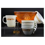 Corelle Golden Butterfly Cups & Old Orchard Bowl