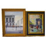 European / Parisian Street Scene Painting & Print
