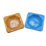 Pair of Slag Glass Personal Ash Trays