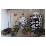 Hand Carved Spice Dishes, Porcelain Jars ++