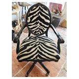 Zebra Print Swivel Office Chair