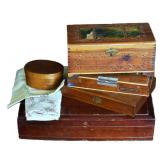 Wooden Boxes - Flatware, Cigar, Cheese +