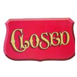 Open / Closed Wooden Hanging Flange Sign