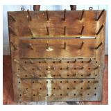 Antique Wooden Laboratory Glassware Drying Rack