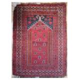 Turkish Knotted Wool Prayer Rug