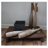 Wood Turned Juggling Pins, Riser ++