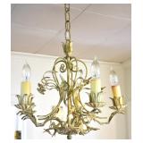 Vintage Metal Flower 5-Light Chandelier